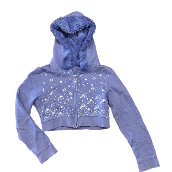 Limited Too hooded crop fleece jacket SIZE 12 VINTAGE 1990's | Finer Things Resale