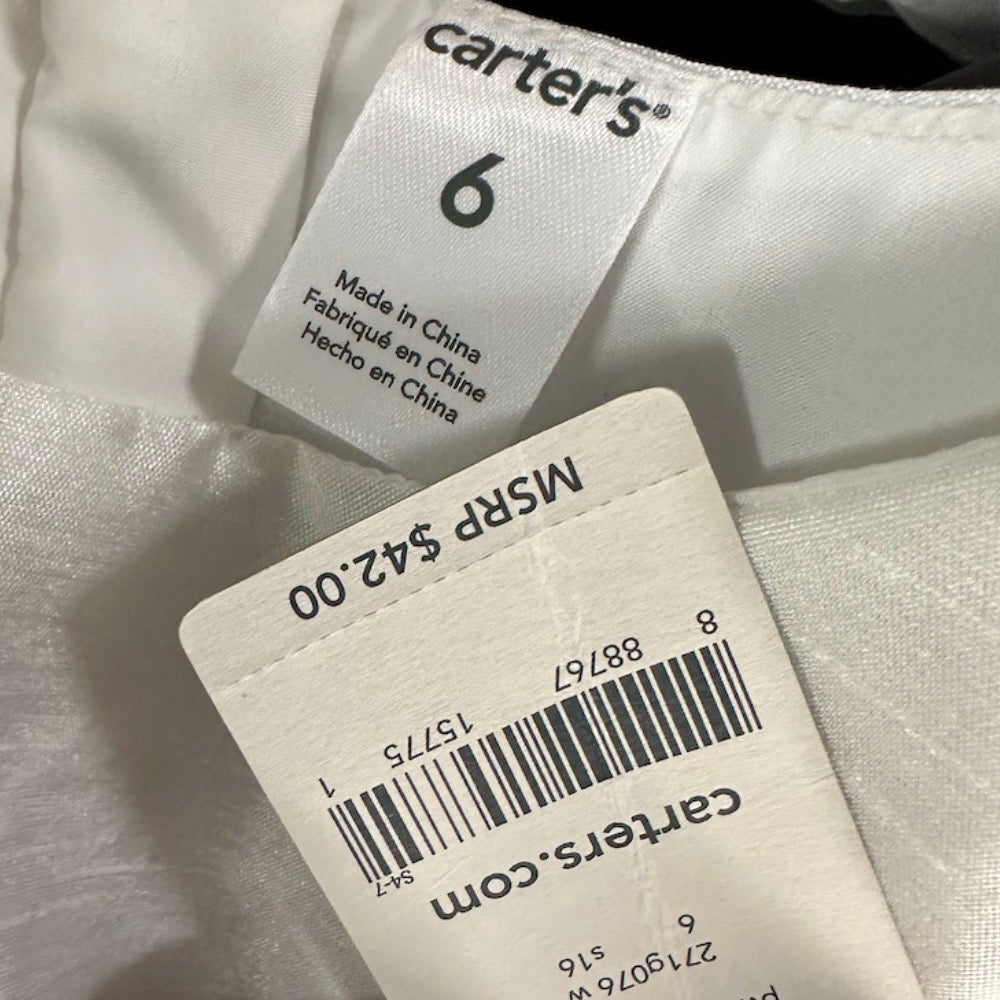 Carters short sleeve party dress SIZE 6 BRAND NEW! | Finer Things Resale