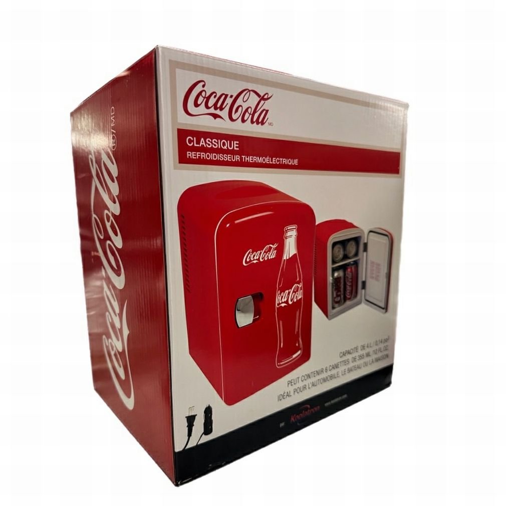 Coca-Cola 6 can Mini Fridge Refrigerator Thermoelectric Cooler Travel BRAND NEW! | Finer Things Resale