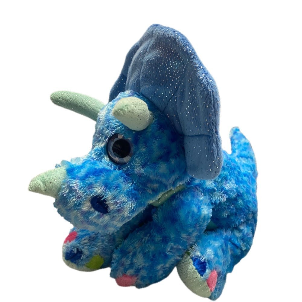 Wild Republic Triceratops Plush Blue Sparkle 12" stuffed animal Retired | Finer Things Resale