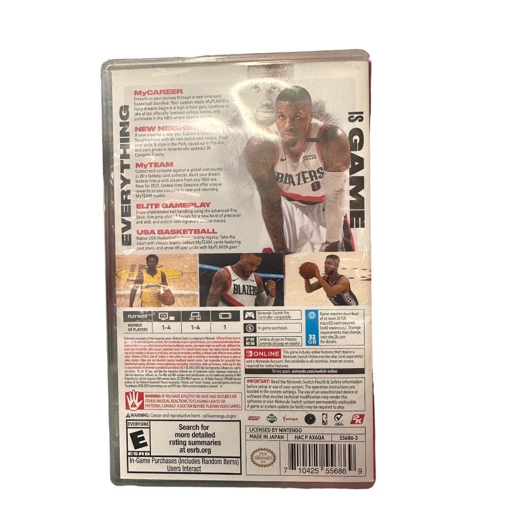 NBA 2K 21 Nintendo Switch basketball game Damian Lillard Blazers | Finer Things Resale