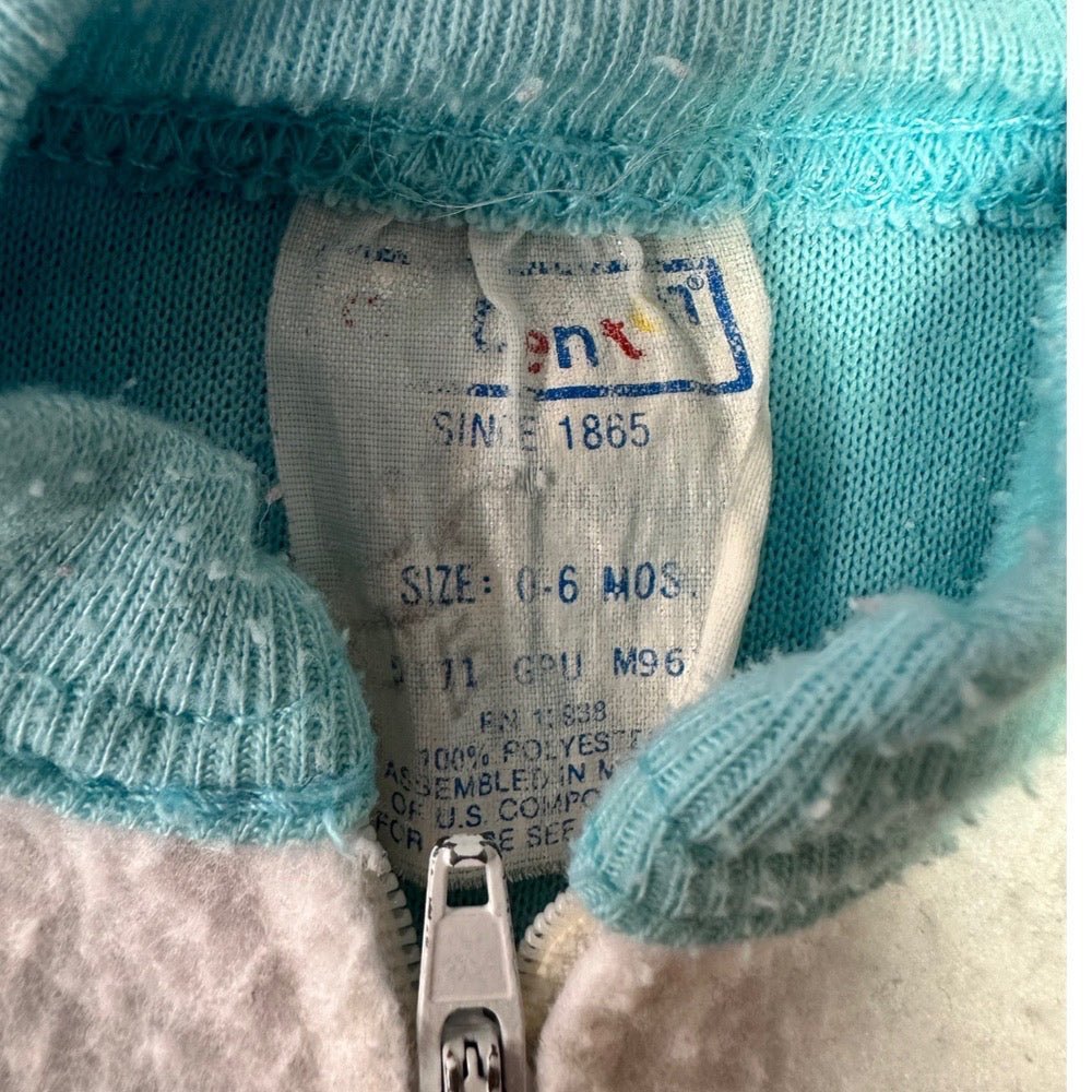 Dr Denton Disney Little Mermaid fleece sleeper jumpsuit 0-6 Months VINTAGE! | Finer Things Resale