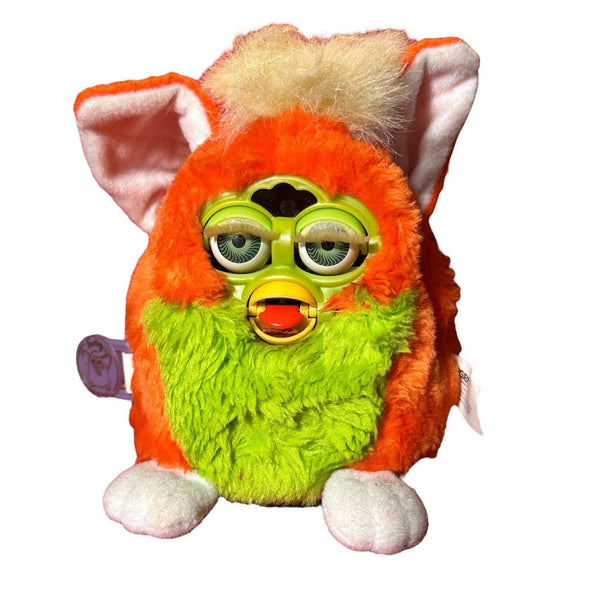 Tiger Electronics Furby Babies Green & Orange with tags  WORKS! Vintage 1999 | Finer Things Resale