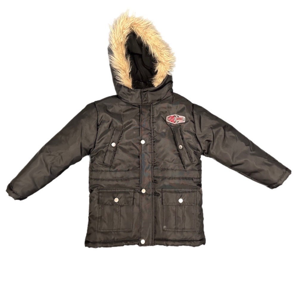 york parka puffer coat full zip hooded toddler size 5/6 finer things resale - 0