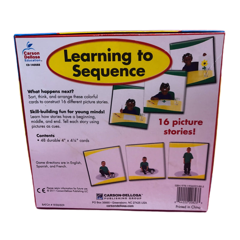 Carson Dellosa Learning to Sequence 3 Scene board game HOMESCHOOL CLASSROOM | Finer Things Resale