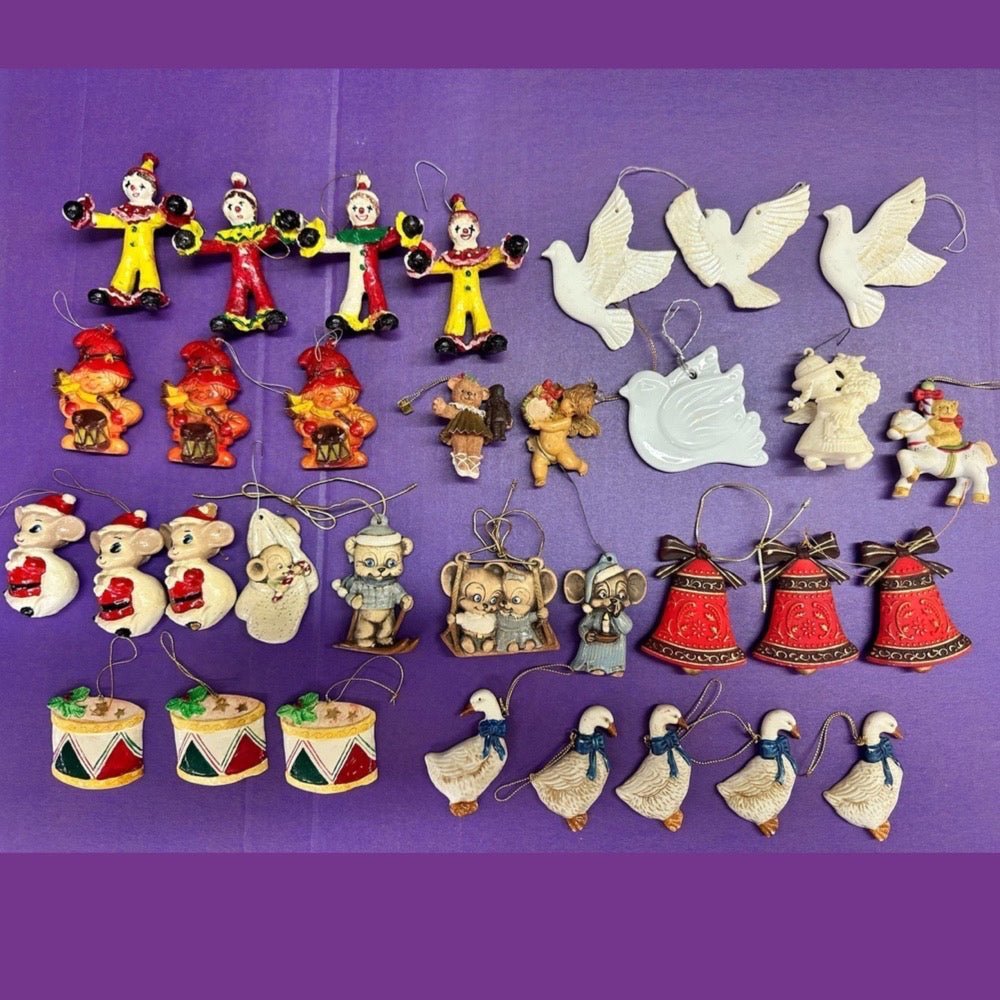 Vintage Christmas Ornament Lot of 33 1980-1990's | Finer Things Resale