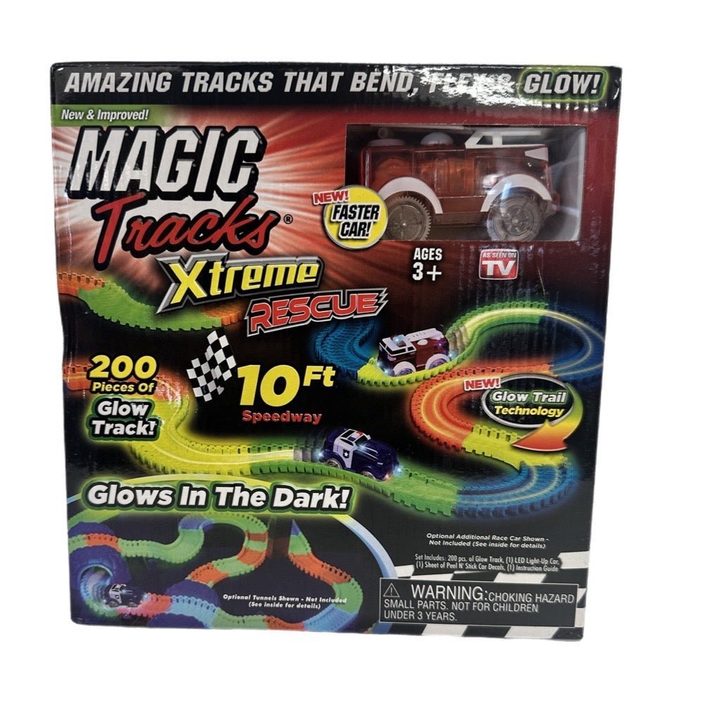 Magic Tracks Xtreme Rescue Glow in the Dark Track with Fire Truck  NEW! | Finer Things Resale