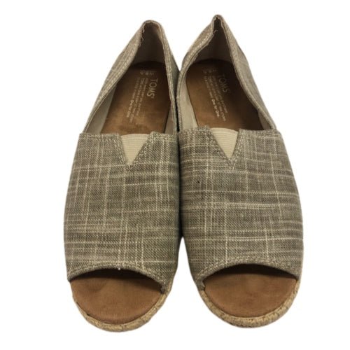 Toms open toe Espadrille slip on loafer shoes SIZE 8.5 | Finer Things Resale