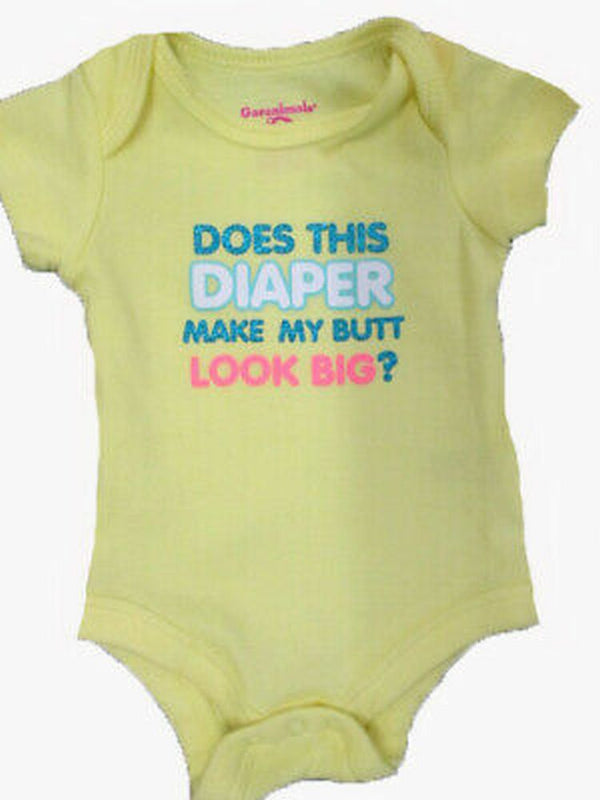 Does This Diaper Make My Butt Look Big? romper SIZE NEWBORN | Finer Things Resale