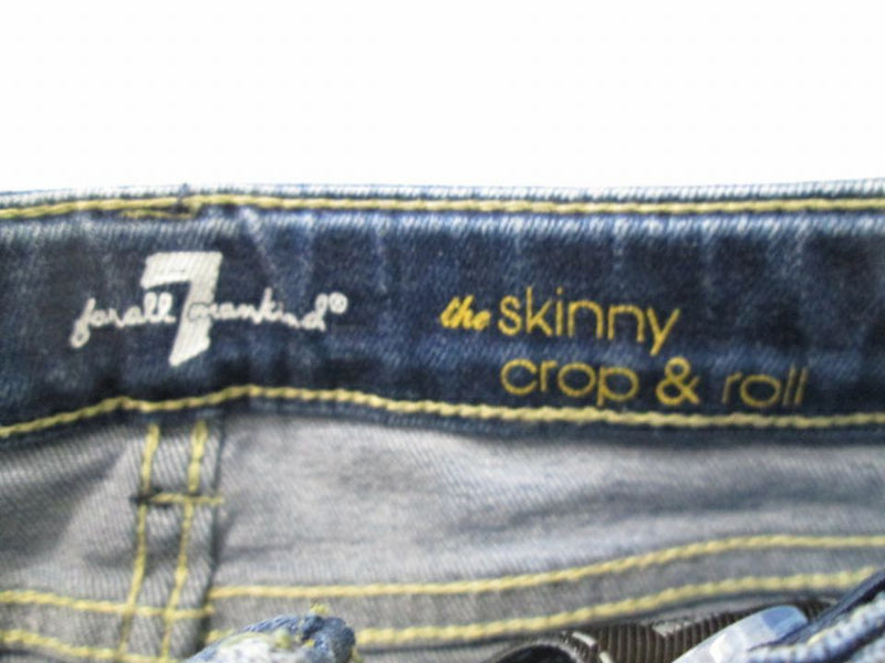 7 For All Mankind The Skinny Crop & Roll Jeans SIZE 4T | Finer Things Resale