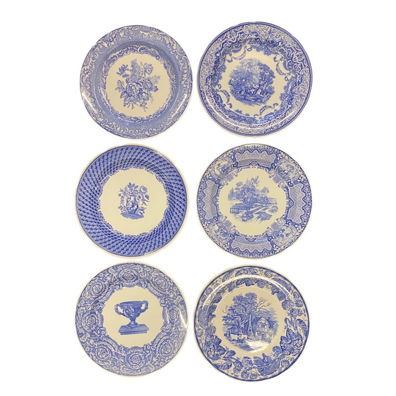 Spode Blue Room Collection 6pc Victorian Design 10" Plate set | Finer Things Resale
