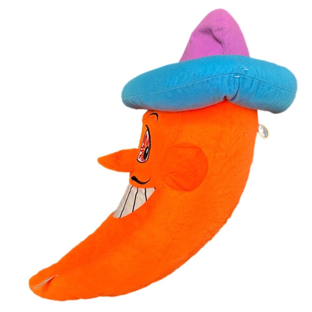 Toy Factory Neon Orange Chili Jalapeno Caliente Pepper stuffed animal toy | Finer Things Resale