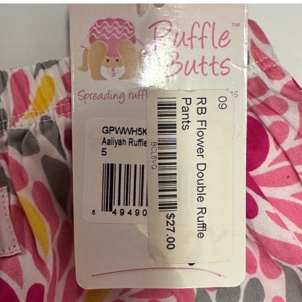 Ruffle Butts Aaliyah print wide leg ruffle pants SIZE SMALL NWT! | Finer Things Resale