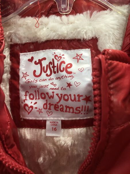 Justice Follow Your Dreams puffer coat SIZE 16 | Finer Things Resale