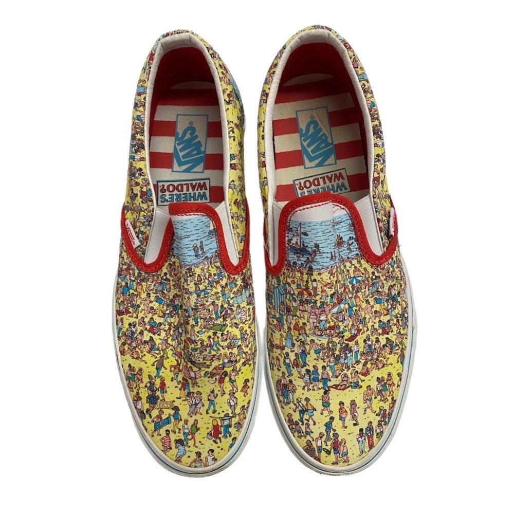 Vans Where's Waldo Limited Edition Classic Slip-On Sneakers SIZE 11  BRAND NEW! | Finer Things Resale