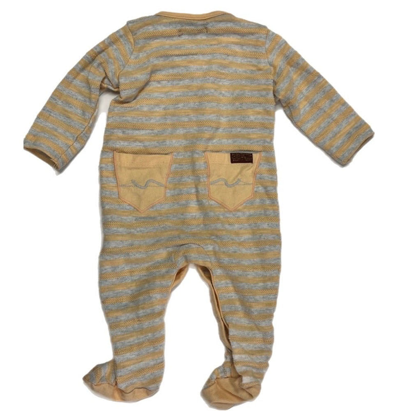 7 for all mankind stripe sleeper SIZE 3-6 MONTHS | Finer Things Resale