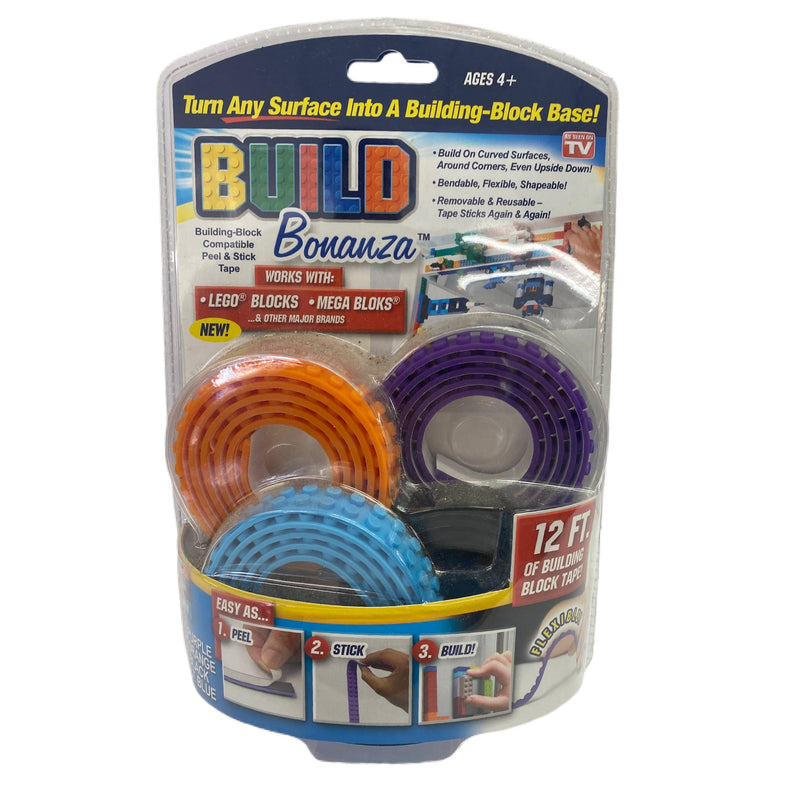 Build Bonanza Self Adhesive Tape works with Lego Blocks & Mega Bloks NEW!  Finer Things Resale