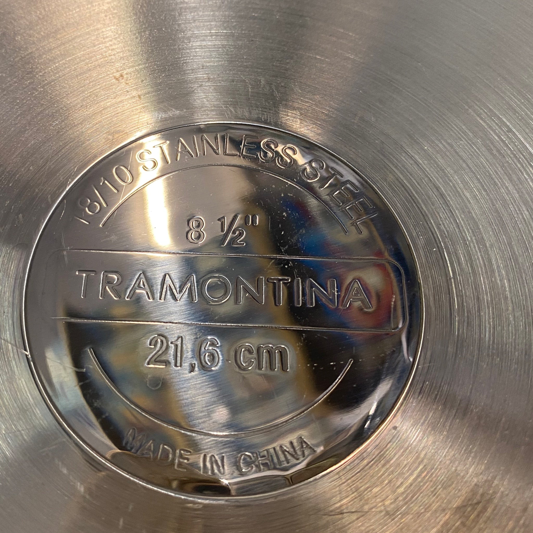 Tramontina 18/10 Stainless Steel 8.5" frying skillet pan cookware | Finer Things Resale