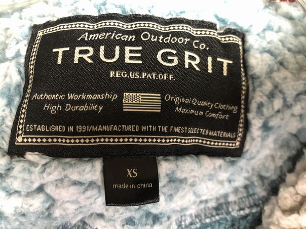 True Grit frosty blue sherpa long sleeve pullover shirt | Finer Things Resale