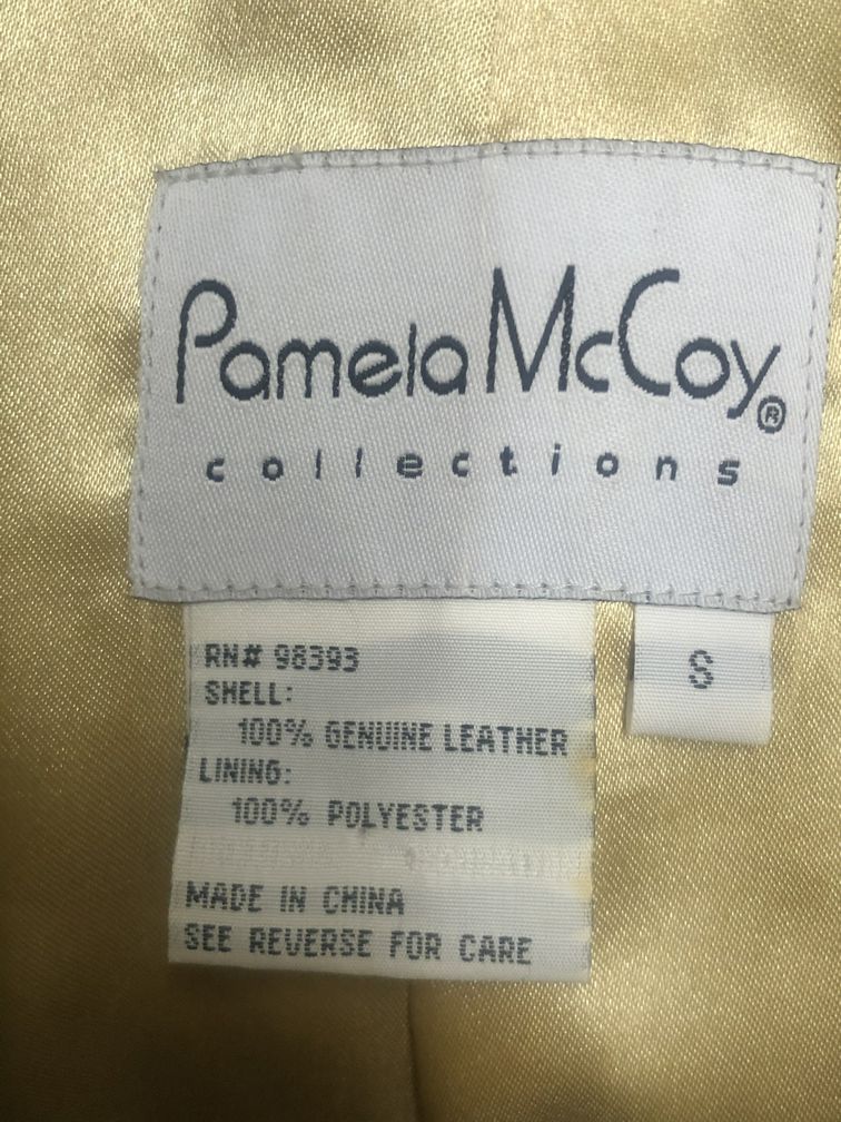 Pamela McCoy Collections leather jacket coat SIZE SMALL | Finer Things Resale