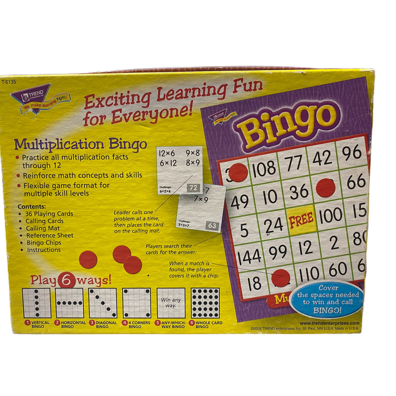 Multiplication Bingo Grades 3-8 HOMESCHOOL