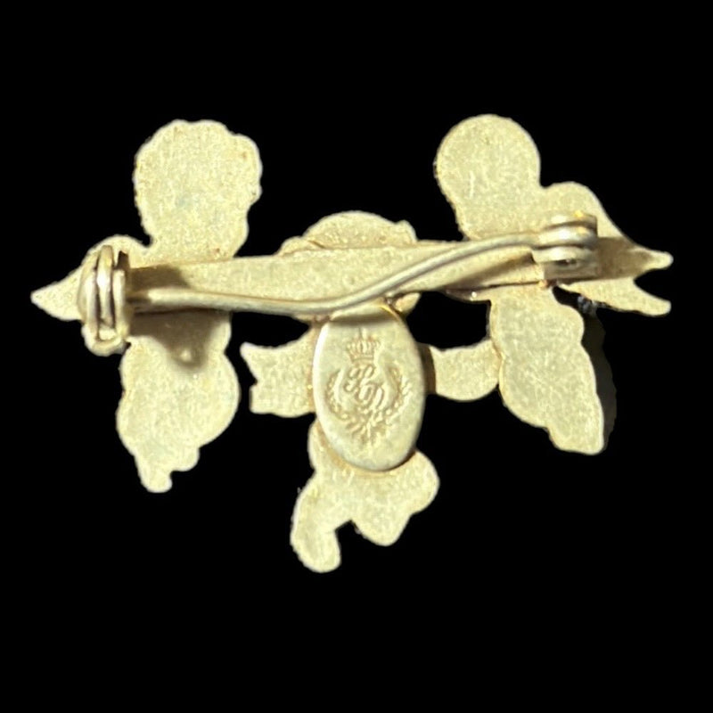 Premier Designs Cherub Angels Brooch Pin Vintage! Signed | Finer Things Resale