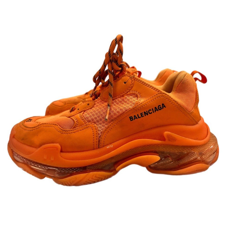 Balenciaga Triple S orange sneakers shoes clear sole 541624 MENS US 10 EUR 43 | Finer Things Resale