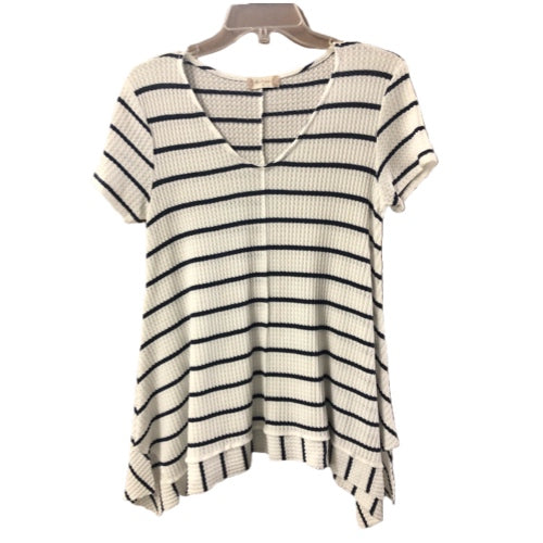 Altar'd State waffle knit stripe shirt blouse SIZE MEDIUM | Finer Things Resale